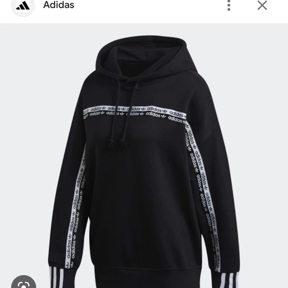 Adidas originals RYV tape hoodie & sweat pants tracksuit w logo tape detail - Picture 11 of 12